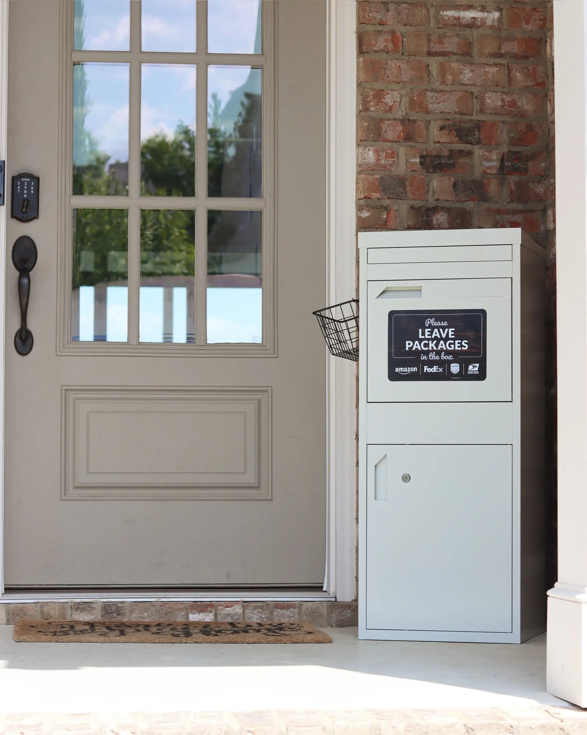 Large Parcel Box - White PorchManager