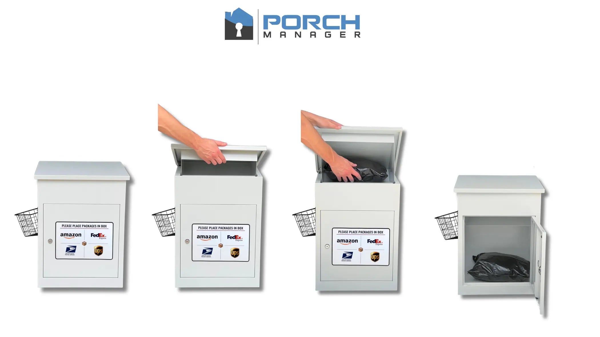 Small Parcel Box - White PorchManager