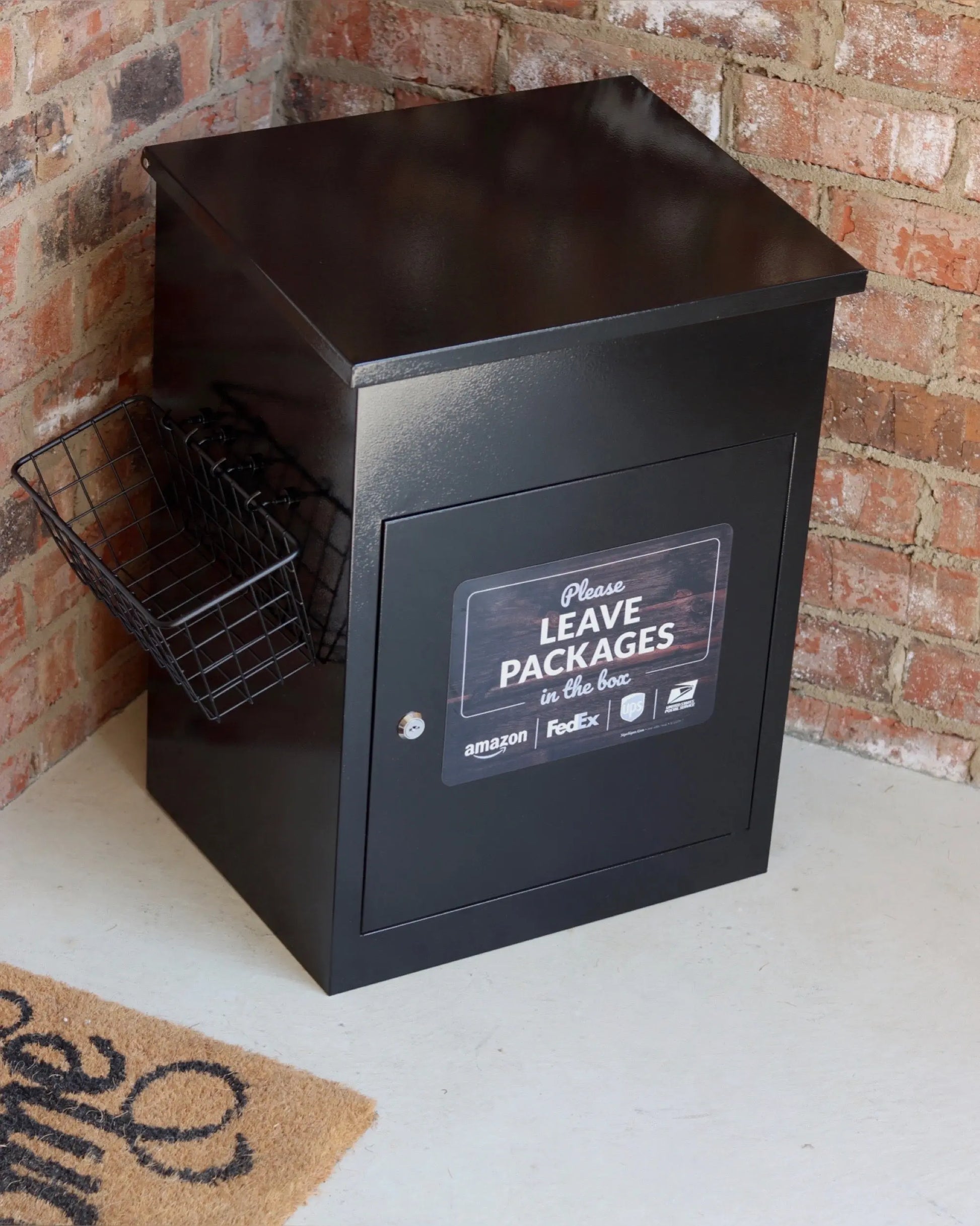 Small Parcel Box - Black PorchManager